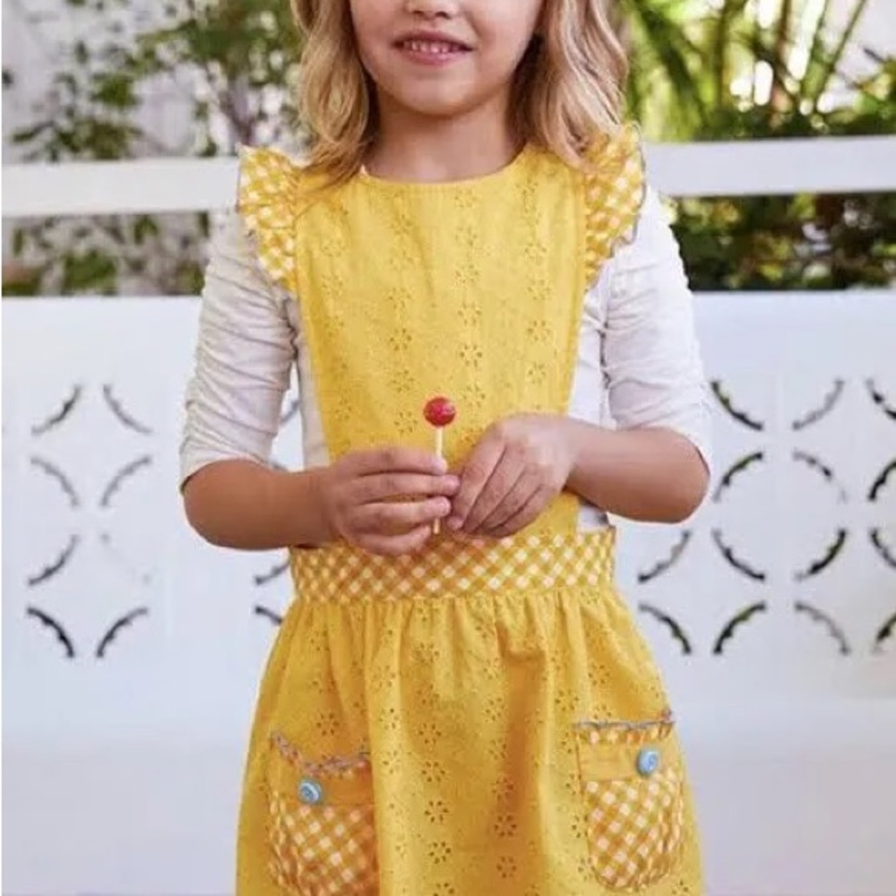 Matilda Jane yellow pinafore dress